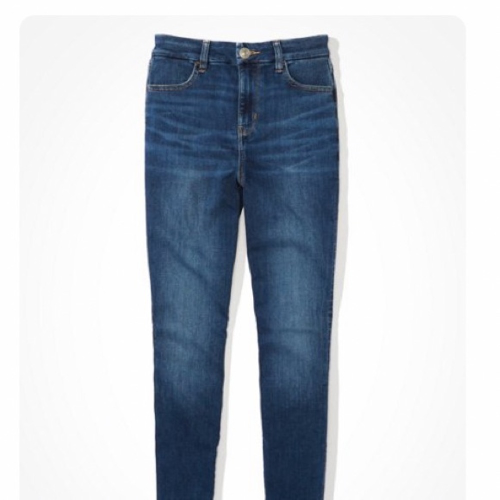 American Eagle Dark Wash Curvy Hi-Rise Jeggings